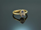 England um 1910! Ring mit Saphiren und Diamanten Gold 750 und Platin