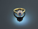 England um 1970! Schöner Saphir Diamant Ring Gold 750