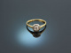 Um 1920! Schlichter Diamant Solit&auml;r Ring ca. 0,2 ct Gold 585