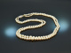 Circa 1950! 2-row Akoya cultured pearl necklace with diamond clasp gold 585