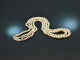 Circa 1950! 2-row Akoya cultured pearl necklace with diamond clasp gold 585