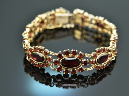 Around 1980! Beautiful garnet bracelet silver 925...