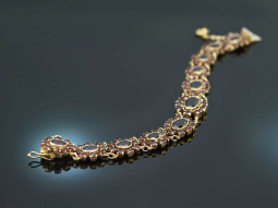 Around 1980! Beautiful garnet bracelet silver 925...