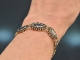 Around 1980! Beautiful garnet bracelet silver 925 gold-plated