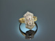 Um 1930! Art Deco Ring mit Diamanten Gold 585 und Platin