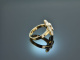 Um 1930! Art Deco Ring mit Diamanten Gold 585 und Platin