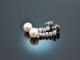 Klassisch schön! Diamant Ohrringe mit Akoyazuchtperlen Weiß Gold 750