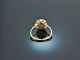 Frankreich um 1900! Historischer Rubin Ring mit Diamant Rosen Gold 750