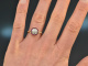 Frankreich um 1900! Historischer Rubin Ring mit Diamant Rosen Gold 750