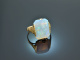 Um 1930! Art Deco Ring mit gro&szlig;em Edel Opal Gold 585