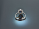 Feines Blau! Saphir Ring mit Brillanten Wei&szlig; Gold 750