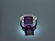 Fine Violet! Edler Amethyst Ring mit Diamanten Wei&szlig; Gold 750