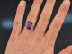 Fine Violet! Edler Amethyst Ring mit Diamanten Wei&szlig; Gold 750