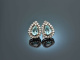 Light Blue! Tropfen Ohrringe mit Apatit und Brillanten Wei Gold 750