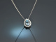 Sky Blue! Sch&ouml;nes Topas Collier mit Brillanten Wei&szlig; Gold 750