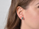 Fine Green! Tropfen Ohrringe mit Smaragden und Brillanten Wei&szlig; Gold 750