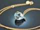 Himmelblau! Sch&ouml;nes Topas Collier mit Diamant Gold 750