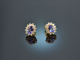 Edles Blau! Tansanit Ohrringe mit Brillanten Gold 750
