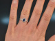 Fine Blue! Saphir Ring mit Brillanten Wei&szlig; Gold 750