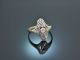 Um 1925! Art Deco Ring mit Diamanten Wei&szlig; Gold 585