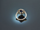 Wien um 1920! Art Deco Ring mit Saphiren und Diamanten Gold 585 und Platin