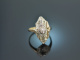 Um 1920! Art Deco Diamant Ring Gold 585 Platin