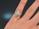 Um 1920! Art Deco Diamant Ring Gold 585 Platin