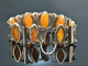 Fischland um 1950! Seltenes Butterscotch Bernstein Armband Silber 835