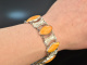 Fischland um 1950! Seltenes Butterscotch Bernstein Armband Silber 835