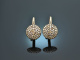Feines Funkeln! Ohrringe mit cognacfarbenen Brillanten Ros Gold 750