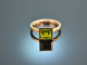 Square Green! Ring mit Peridot Ros&eacute; Gold 750