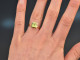 Square Green! Ring mit Peridot Ros&eacute; Gold 750