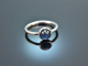 Fine Blue! Ring mit Saphir Cabochon Weiß Gold 750