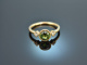 Fresh Green! Ring mit gr&uuml;nem Turmalin und Diamanten Gold 750