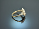 Um 1915! Art Deco Ring mit Diamanten Gold 585 und Platin