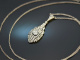 Um 1920! Schönes Art Deco Collier mit Diamanten Gold 585 Platin