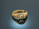 Um 1890! Historischer Ring mit Diamantrose Gold 750