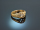 Um 1890! Historischer Ring mit Diamantrose Gold 750