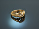 Um 1890! Historischer Ring mit Diamantrose Gold 750