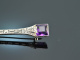 Um 1925! Feine Art Deco Brosche Diamanten Amethyste Wei&szlig; Gold 585