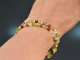 Spring Colors! Fancy Armband Peridot Rubin Rosenquarz Roter Achat Silber 925 vergoldet