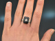 Um 1930! Art Deco Ring mit Onyx und Diamanten Wei&szlig; Gold 750