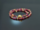 Pretty in Pink! Fancy Armband Rubin Granat Roter Achat Silber 925 vergoldet