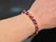 Pretty in Pink! Fancy Armband Rubin Granat Roter Achat Silber 925 vergoldet