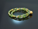 Hopeful Green! Fancy Armband Peridot Tsavorith und Gr&uuml;ner Achat Silber 925 vergoldet