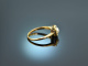 Um 1900! Historischer Ring mit Halbperle und Diamantrosen Gold 585