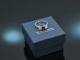 Um 1975! Feiner Rubin Brillant Ring Wei&szlig; Gold 750