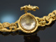 Um 1840! Biedermeier Armband mit Medaillon und Daguerreotypie Gold 585