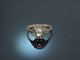 Um 1910! Historischer Ring mit Diamant Rosen 0,9 ct Gold 585