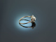 Um 1910! Historischer Ring mit Diamant Rosen 0,9 ct Gold 585